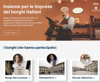 E-commerce: eBay e Confcommercio digitalizzano borghi italiani